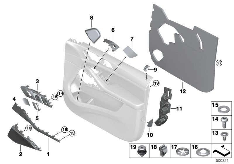 Genuine BMW 51418495499 G05 G07 Cover F Left Loudspeaker SCHWARZ (Inc. X5) | ML Performance US US Car Parts