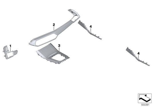 Genuine BMW 51457996320 G05 G06 Cover Pan.Inst.Pan.Fineline Driver SCHWARZ (Inc. X5) | ML Performance US US Car Parts