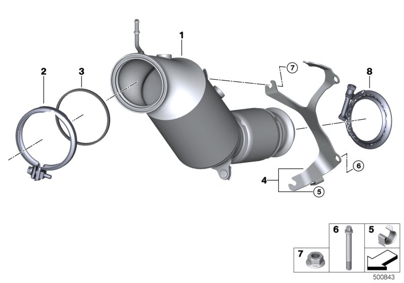 Genuine BMW 18328661424 G01 G02 Exch Catalytic Converter Close To Engine (Inc. X3 & X4 20iX) | ML Performance US US Car Parts