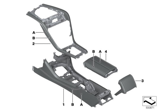 Genuine BMW 51167994896 G14 G15 F91 Mount, Trim Panels, Center Console INDIVIDUAL (Inc. 840dX, 840i & M850iX) | ML Performance US US Car Parts