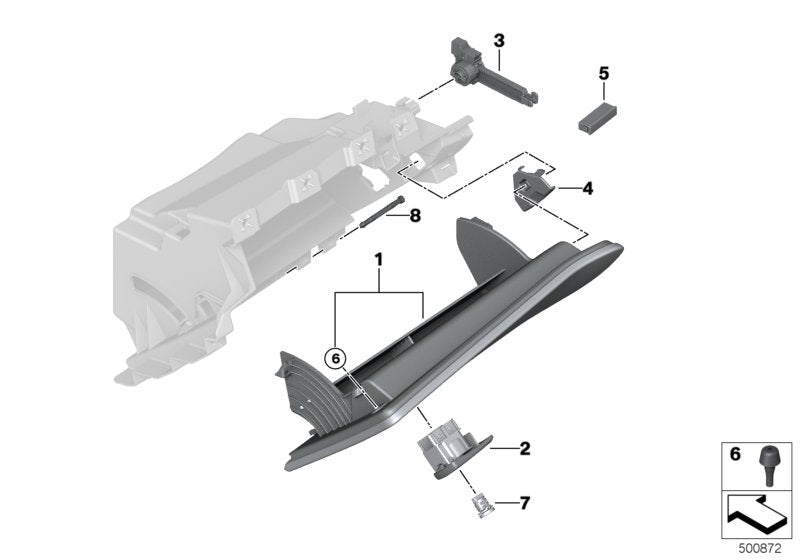 Genuine BMW 51167948437 G20 Opener, Glove Compartment, Locking CANBERRABEIGE (Inc. M340i, 330iX & M340iX) | ML Performance US US Car Parts