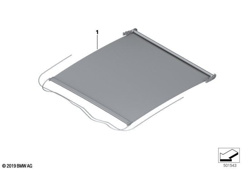 Genuine BMW 54109466556 F44 Blind, Panorama Roof, Electric ANTHRAZIT (Inc. 228iX, M235iX & 218i) | ML Performance US US Car Parts