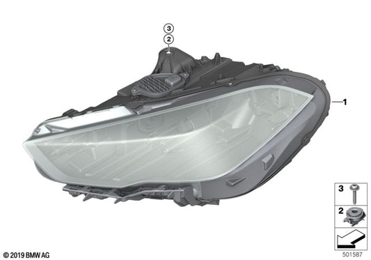 Genuine BMW 63119449603 F44 Headlight, Led, Ahl, Left (Inc. 228iX & M235iX) | ML Performance US US Car Parts