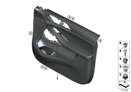 Genuine BMW 51419473896 G05 G07 Door Trim Panel, Front Right SCHWARZ (Inc. X5) | ML Performance US US Car Parts