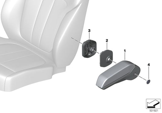 Genuine BMW 52207951949 G07 Armrest Leather Left SCHWARZ (Inc. X7) | ML Performance US US Car Parts