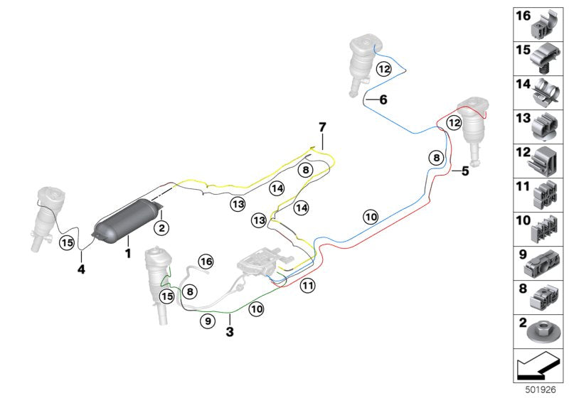 Genuine BMW 37106888628 G07 G05 G06 Line Clip 6 Times (Inc. X5 & X7 30dX) | ML Performance US US Car Parts