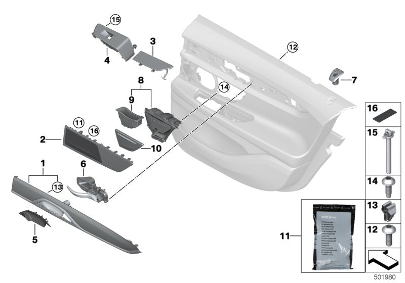 Genuine BMW 54208230452 G11 Felt Strip 30X15mm (Inc. 740LiX, 740iX & 745e) | ML Performance US US Car Parts