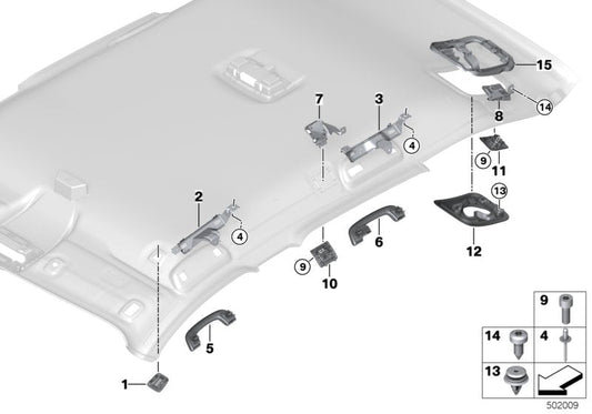 Genuine BMW 51477331444 Holder, Luggage Partition Net, Frnt Rgt. (Inc. X1) | ML Performance US US Car Parts