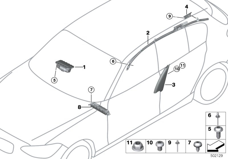 Genuine BMW 72127407050 Side Airbag, Front Right Seat OYSTER 71 (Inc. 428i, 440iX & 430iX) | ML Performance US US Car Parts