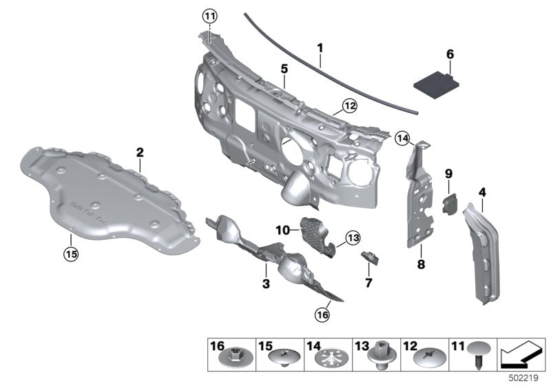 Genuine BMW 51487449963 F44 Steering Column Cover LHD (Inc. 118i, 116d & X2 25iX) | ML Performance US US Car Parts