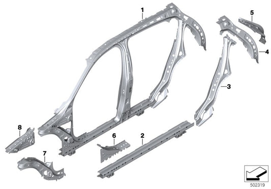 Genuine BMW 41219498391 F40 F44 A-Pillar, Lower Left (Inc. 120dX, M235iX & 228iX) | ML Performance US US Car Parts