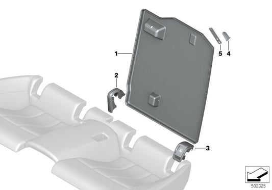 Genuine BMW 52206997767 G14 G15 TriCover, Isofix, Outer SCHWARZ (Inc. 840i & 840iX) | ML Performance US US Car Parts