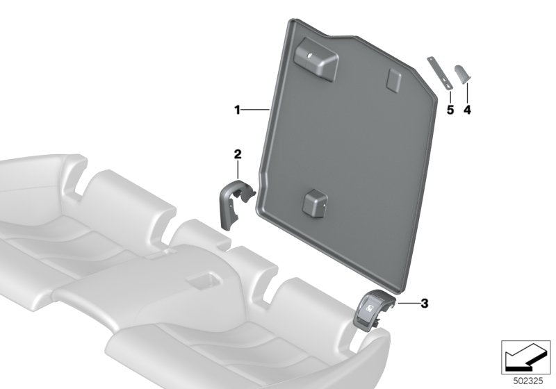Genuine BMW 52207499164 G14 G15 F91 Trim Backrest, Right ANTHRAZIT (Inc. 840dX, 840i & M850iX) | ML Performance US US Car Parts