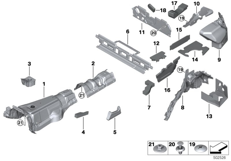Genuine BMW 51477438276 G05 Sound Insulation Trunk Right (Inc. X5) | ML Performance US US Car Parts