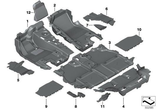 Genuine BMW 51477434321 G07 Foam Insert, Rear Left (Inc. X7) | ML Performance US US Car Parts