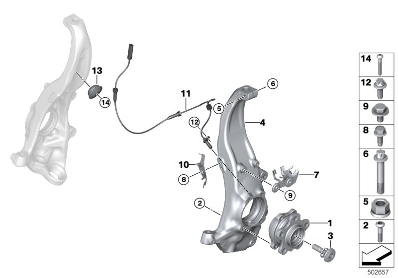 Genuine BMW 31107857011 F91 F93 F90 Carrier, Left (Inc. M5 & M8) | ML Performance US US Car Parts