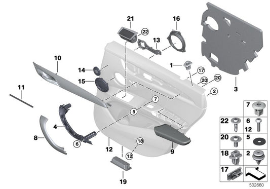 Genuine BMW 51428067615 Decor Strip, Left HEXAGON (Inc. X1) | ML Performance US US Car Parts