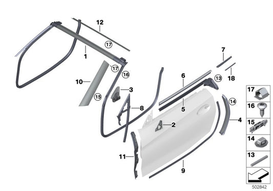 Genuine BMW 51337429633 G29 Seal Mirror Triangle, Left (Inc. Z4 M40i, Z4 30i & Z4 20i) | ML Performance US US Car Parts