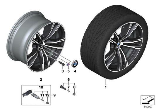 Genuine BMW 36118089561 F93 F92 F91 Disk Wheel, Light Alloy, In Orbitgrey 10,5JX19 ET:28 (Inc. M8) | ML Performance US US Car Parts