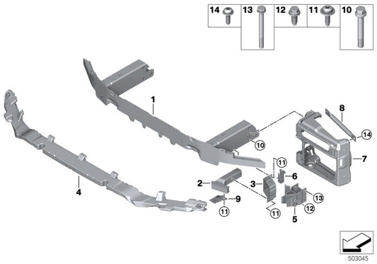 Genuine BMW 51118070484 Vertical Brace, Right (Inc. X3 M & X4 M) | ML Performance US US Car Parts