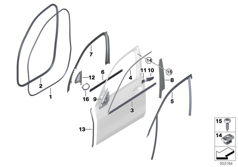 Genuine BMW 51339461592 G06 Mirror Triangle High End System Right (Inc. X6) | ML Performance US US Car Parts