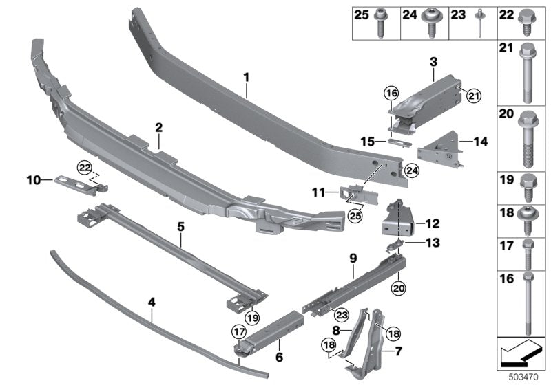 Genuine BMW 51117954919 Vertical Connection, Left (Inc. X1) | ML Performance US US Car Parts