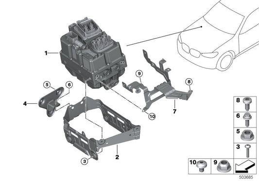 Genuine BMW 12908652166 G01 Bracket, E.Machines, Electronics LL (Inc. X3 30eX) | ML Performance US US Car Parts