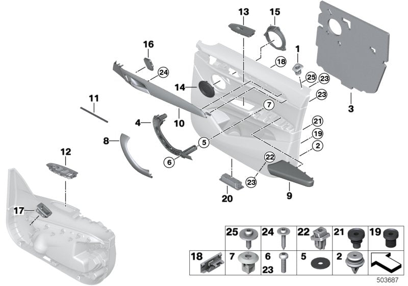 Genuine BMW 51417399612 Decor Strip, Right FINELINE STREAM (Inc. X1) | ML Performance US US Car Parts