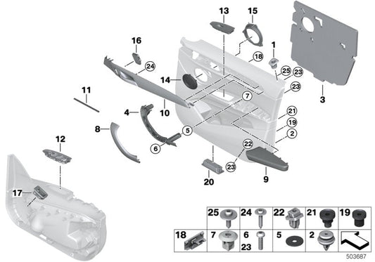 Genuine BMW 51417399579 Decor Strip, Left OXIDSILBER (Inc. X1) | ML Performance US US Car Parts