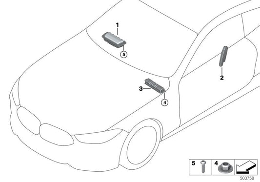 Genuine BMW 52108745542 F91 Side Airbag, Front Right Seat S48CA (Inc. M8) | ML Performance US US Car Parts