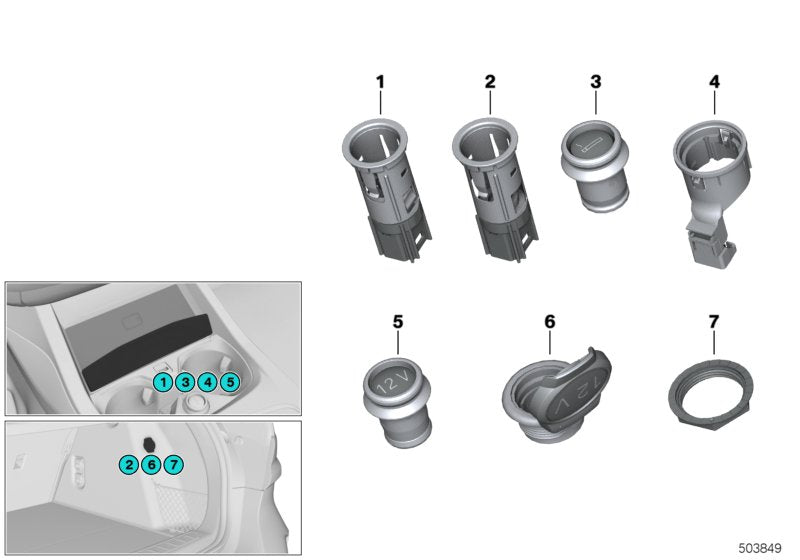 Genuine BMW 61347947767 F40 G05 F44 Plug-In Socket (Inc. X5 40i, M135iX & X6 M50dX) | ML Performance US US Car Parts