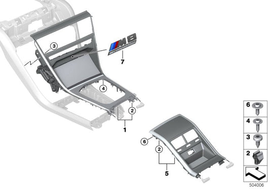 Genuine BMW 51167951559 F93 F91 G14 Center Console Trim Ash Grain (Inc. 840dX, 840i & 840iX) | ML Performance US US Car Parts