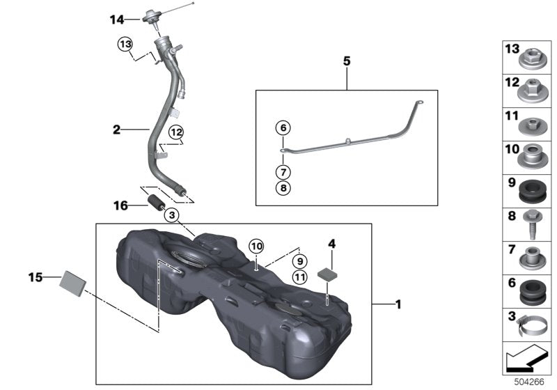 Genuine BMW 16119456482 G16 Plastic Fuel Tank (Inc. 840iX, 840i & M850iX) | ML Performance US US Car Parts
