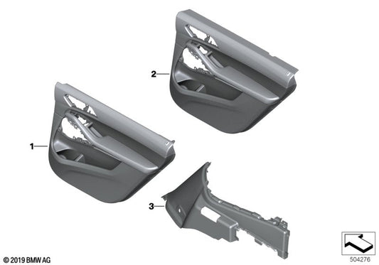 Genuine BMW 51427997569 G07 Door Lining Leather Rear Left COFFEE (Inc. X7) | ML Performance US US Car Parts
