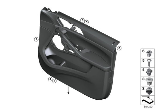 Genuine BMW 51419473990 G06 Door Trim Panel, Front Right COGNAC (Inc. X6) | ML Performance US US Car Parts