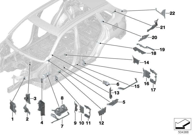 Genuine BMW 41007468741 G07 G05 G06 Moulded Part F Supporting Strut, Left (Inc. X7 50iX, X5 M50dX & X6 M50dX) | ML Performance US US Car Parts