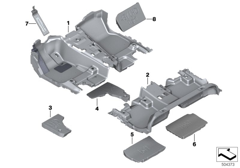 Genuine BMW 51477481884 G01 G02 Floor TriCover, Front ANTHRAZIT (Inc. X3 20dX & X4) | ML Performance US US Car Parts