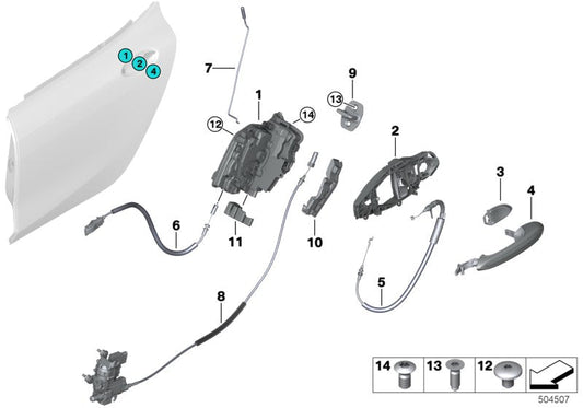 Genuine BMW 51227450414 F93 G16 Automatic Soft Closing, Right SCA (Inc. 840iX, 840i & M850iX) | ML Performance US US Car Parts