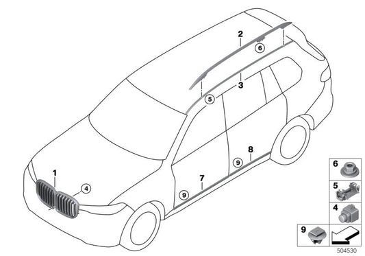 Genuine BMW 51138091888 G07 Moulding Door Front Right MSP (Inc. X7) | ML Performance US US Car Parts