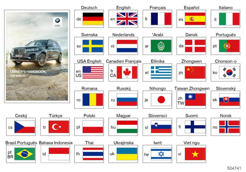 Genuine BMW 01402720874 G07 Operating Instructions G07 FR (Inc. X7) | ML Performance US US Car Parts