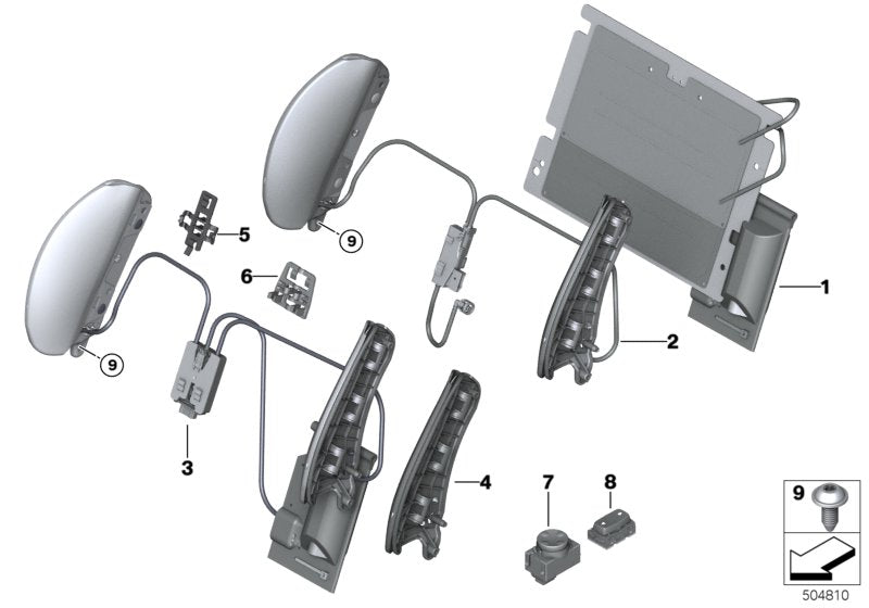 Genuine BMW 52108811892 F40 Carrier Plate, Right (Inc. 120dX, 118i & M135iX) | ML Performance US US Car Parts