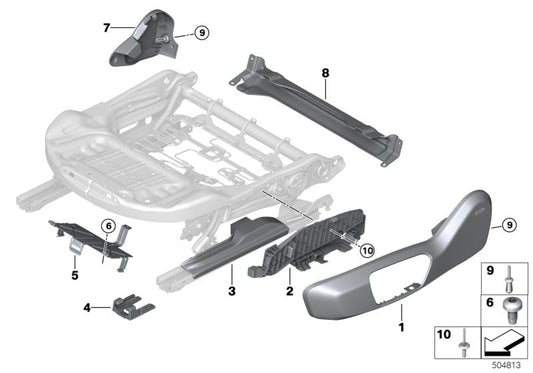 Genuine BMW 52107328417 F46 F40 Support F Left Seat Adjustment (Inc. X1 20d, 225xe & Z4 20i) | ML Performance US US Car Parts