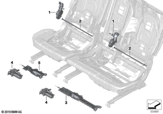 Genuine BMW 52207497466 G05 G07 Spare Part Kit, Backrest Drive 0.4 (Inc. X5) | ML Performance US US Car Parts