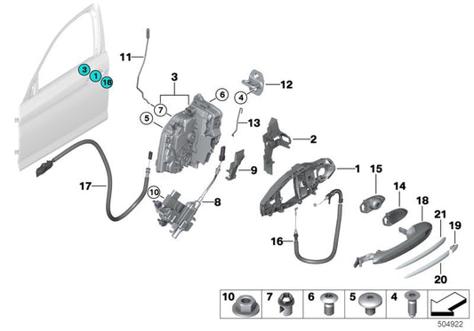 Genuine BMW 51217477693 G32 F93 G16 System Latch, Left ZS (Inc. 520d ed, 730LdX & M5) | ML Performance US US Car Parts