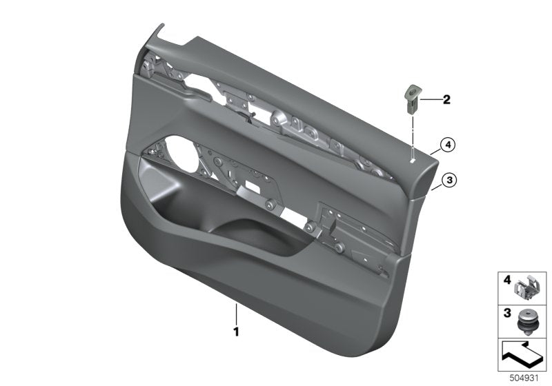 Genuine BMW 51419478919 G32 TriCover, Lock Assembly, Left SCHWARZ (Inc. 620dX, 630d & 640dX) | ML Performance US US Car Parts