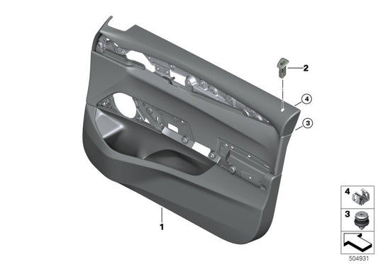 Genuine BMW 51418091481 G32 Door Trim Panel, Front Left SCHWARZ (Inc. 620dX, 630dX & 640dX) | ML Performance US US Car Parts
