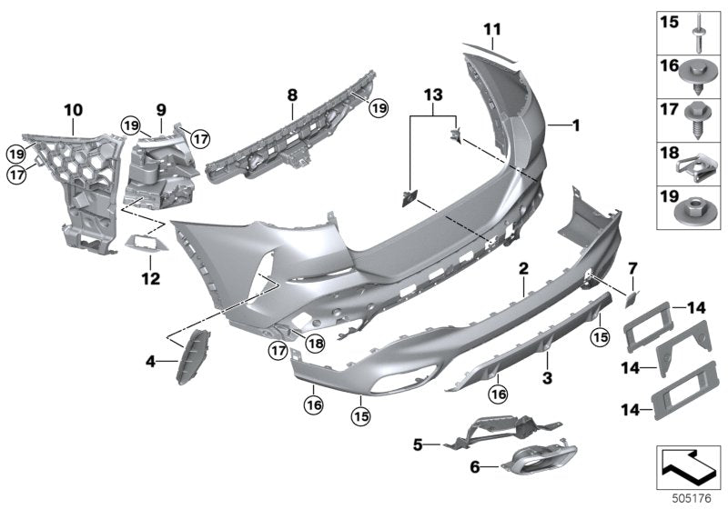 Genuine BMW 51128099247 G06 Bracket Pdc Exterior, Left Primed MSP (Inc. X6) | ML Performance US US Car Parts