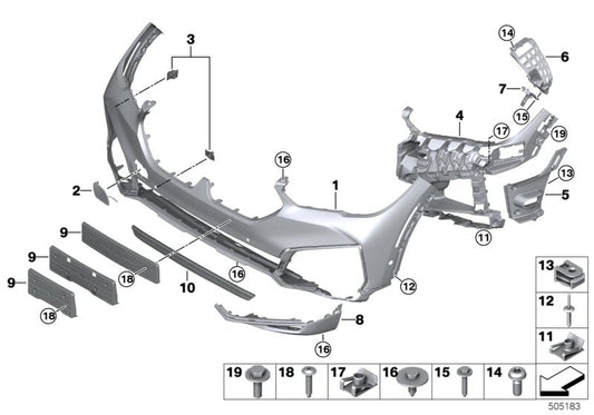 Genuine BMW 51117497173 G06 TriCover, Front Lower Left (Inc. X6) | ML Performance US US Car Parts