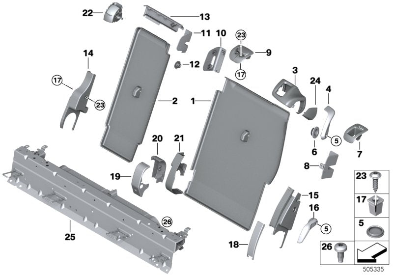 Genuine BMW 52207352521 F15 F16 Cover, Belt Outlet CANBERRABEIGE (Inc. X5) | ML Performance US US Car Parts