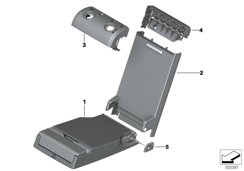 Genuine BMW 52207499817 G05 G07 Armrest With Compartment, Leather TARTUFO (Inc. X7 & X5 25dX) | ML Performance US US Car Parts
